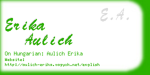 erika aulich business card